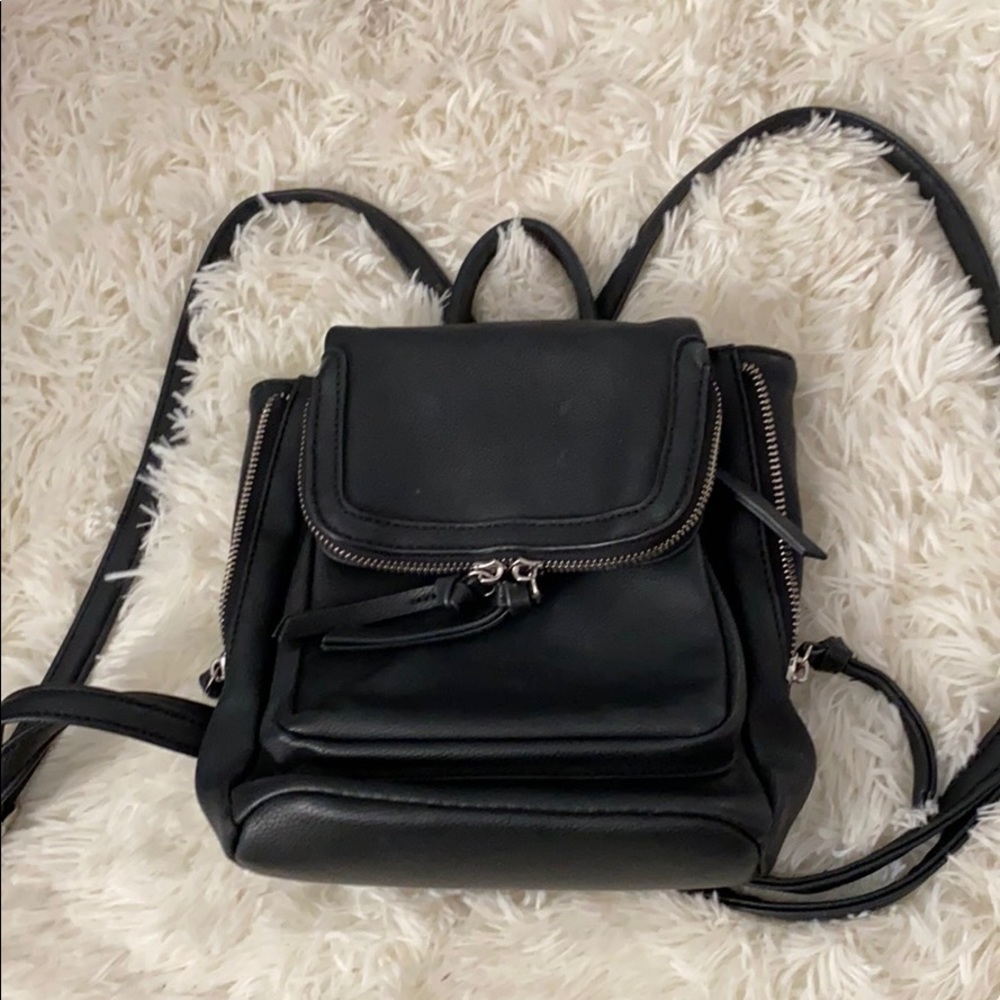 small backpack purse black